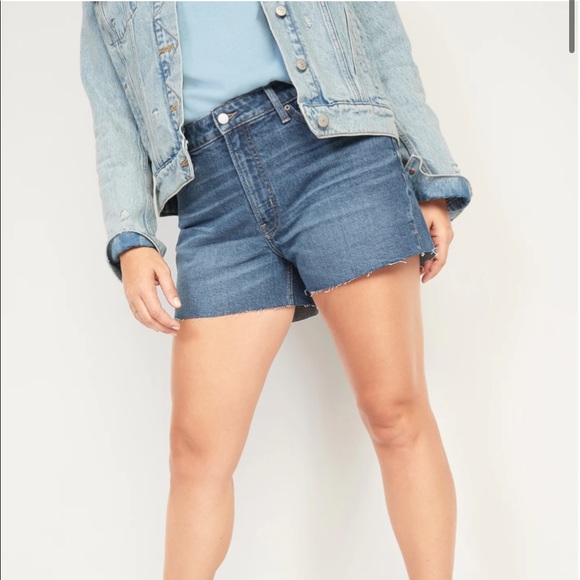 Sale Plus Size Women’s OLD NAVY High-Waisted O.G. Cut-Off Denim Jean Shorts 3” - Picture 1 of 8